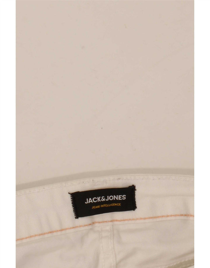 Jeans slim da uomo Jack & Jones W32 L34 cotone bianco