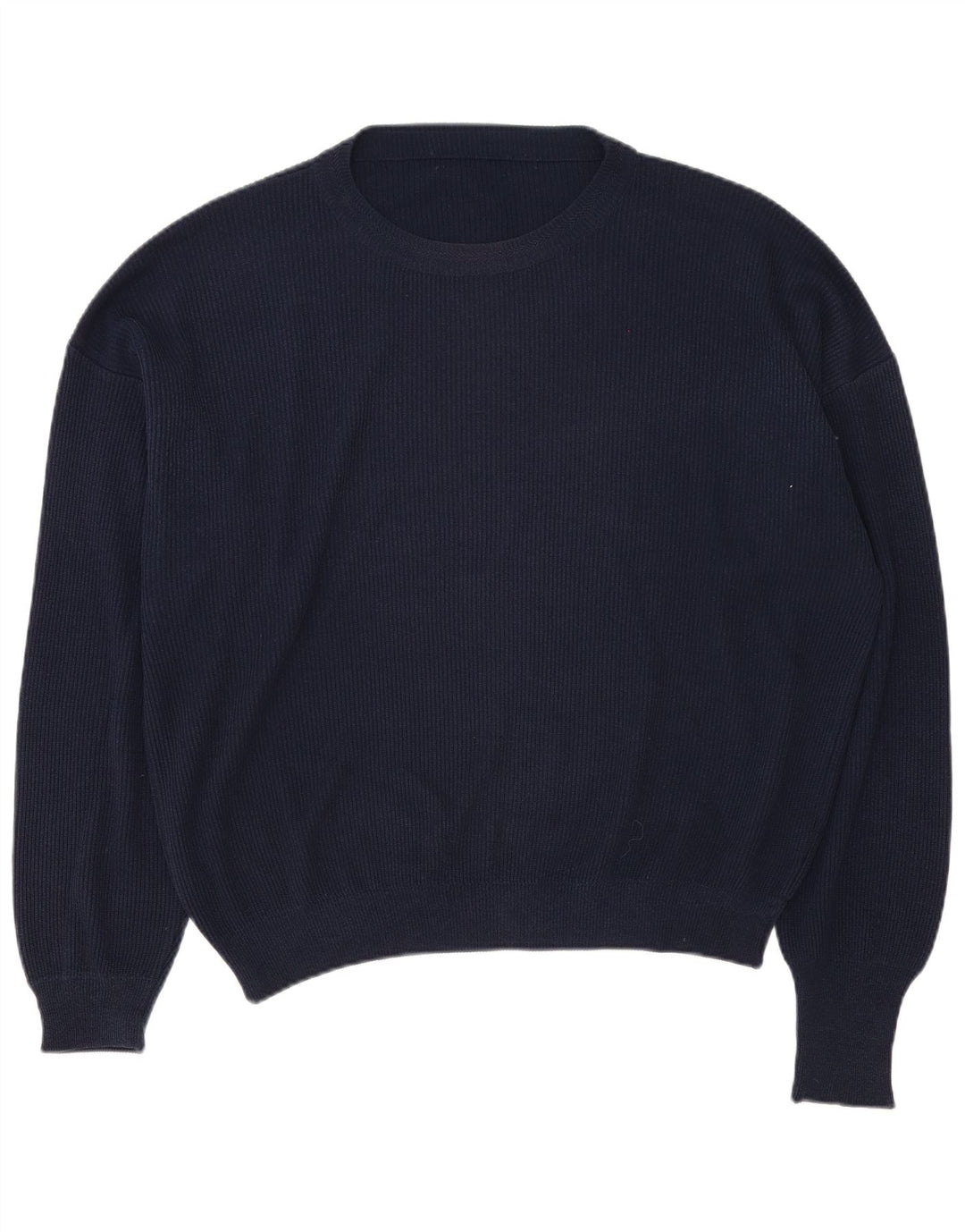 Maglione vintage da uomo con scollo a barca XL blu navy