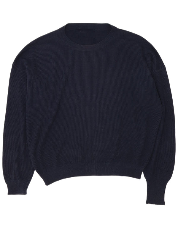 Vintage Mens Boat Neck Jumper Sweater XL Navy Blue