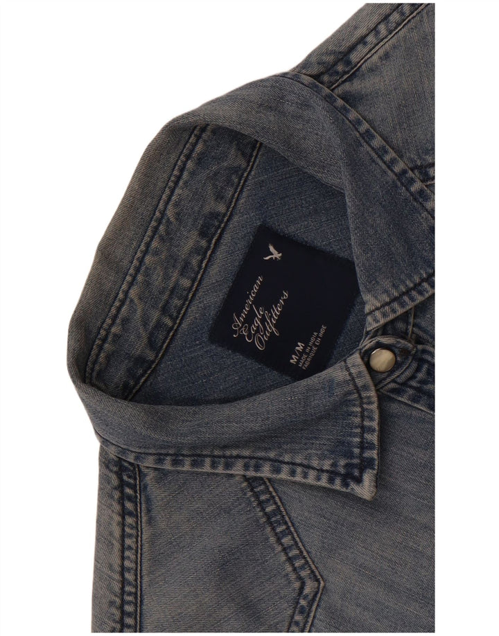 Camicia di jeans da donna American Eagle Outfitters UK 14 Blu medio