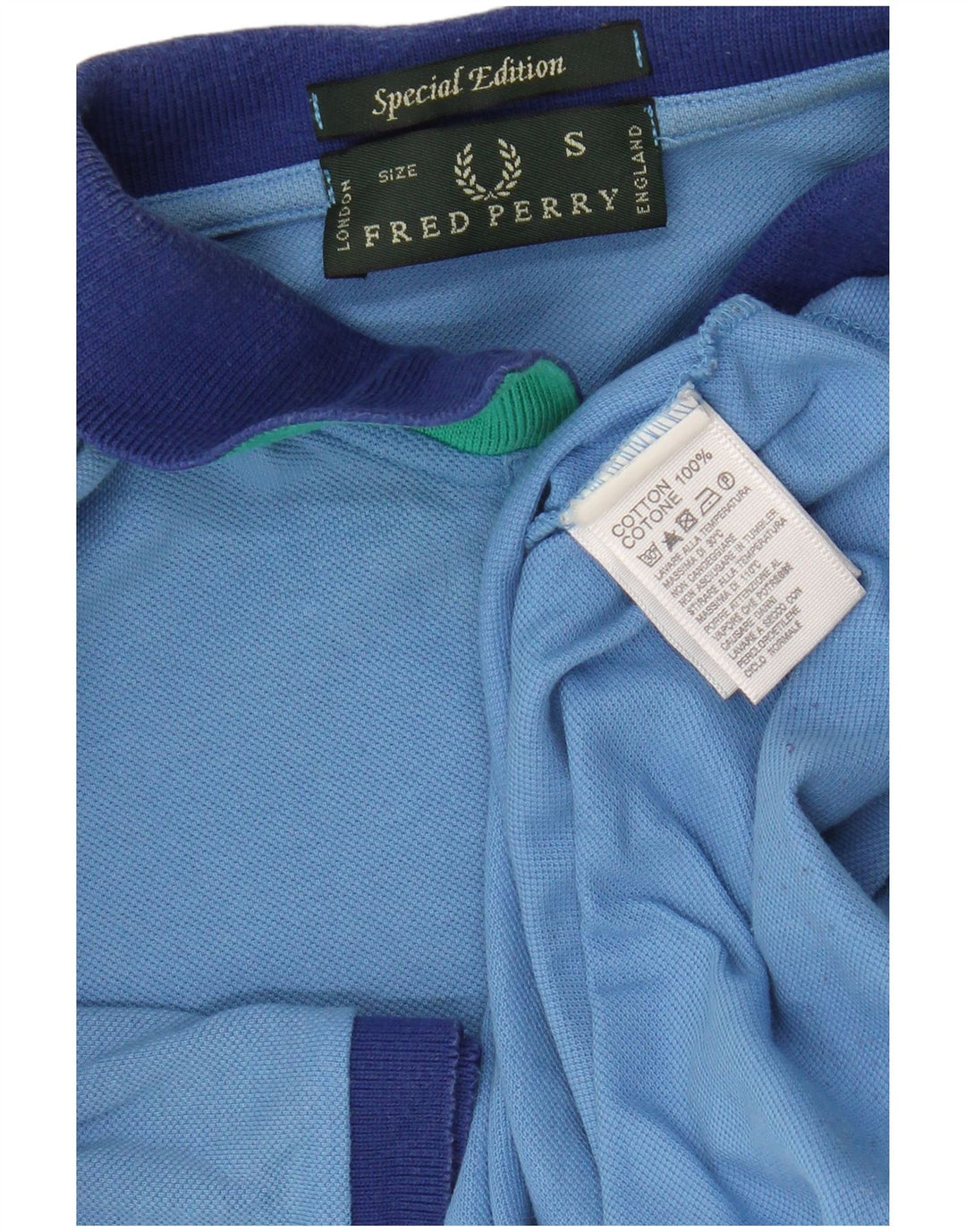 Polo da uomo Fred Perry piccola in cotone blu