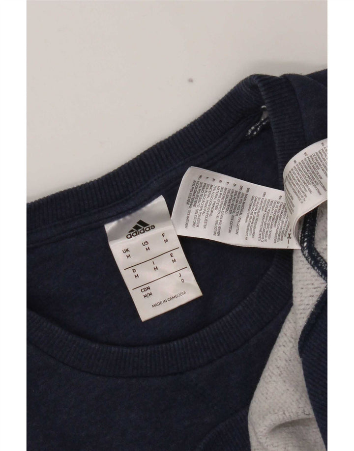 Felpa da uomo Adidas maglione medio blu navy in cotone