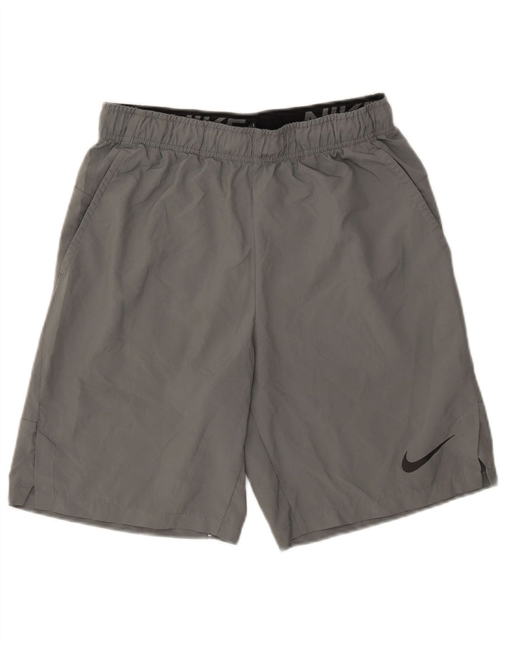Pantaloncini sportivi Nike Dri Fit Standard Fit da uomo piccoli in poliestere grigio