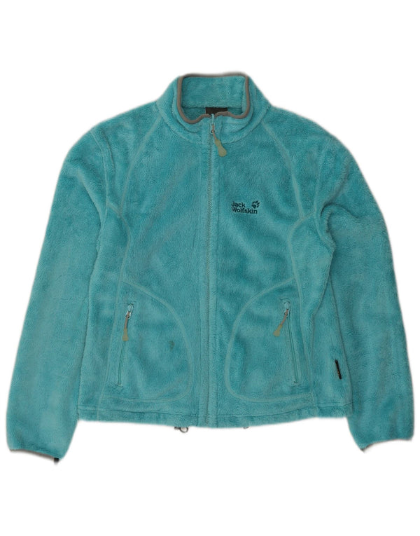 Giacca in pile da donna Jack Wolfskin UK 14 poliestere blu medio