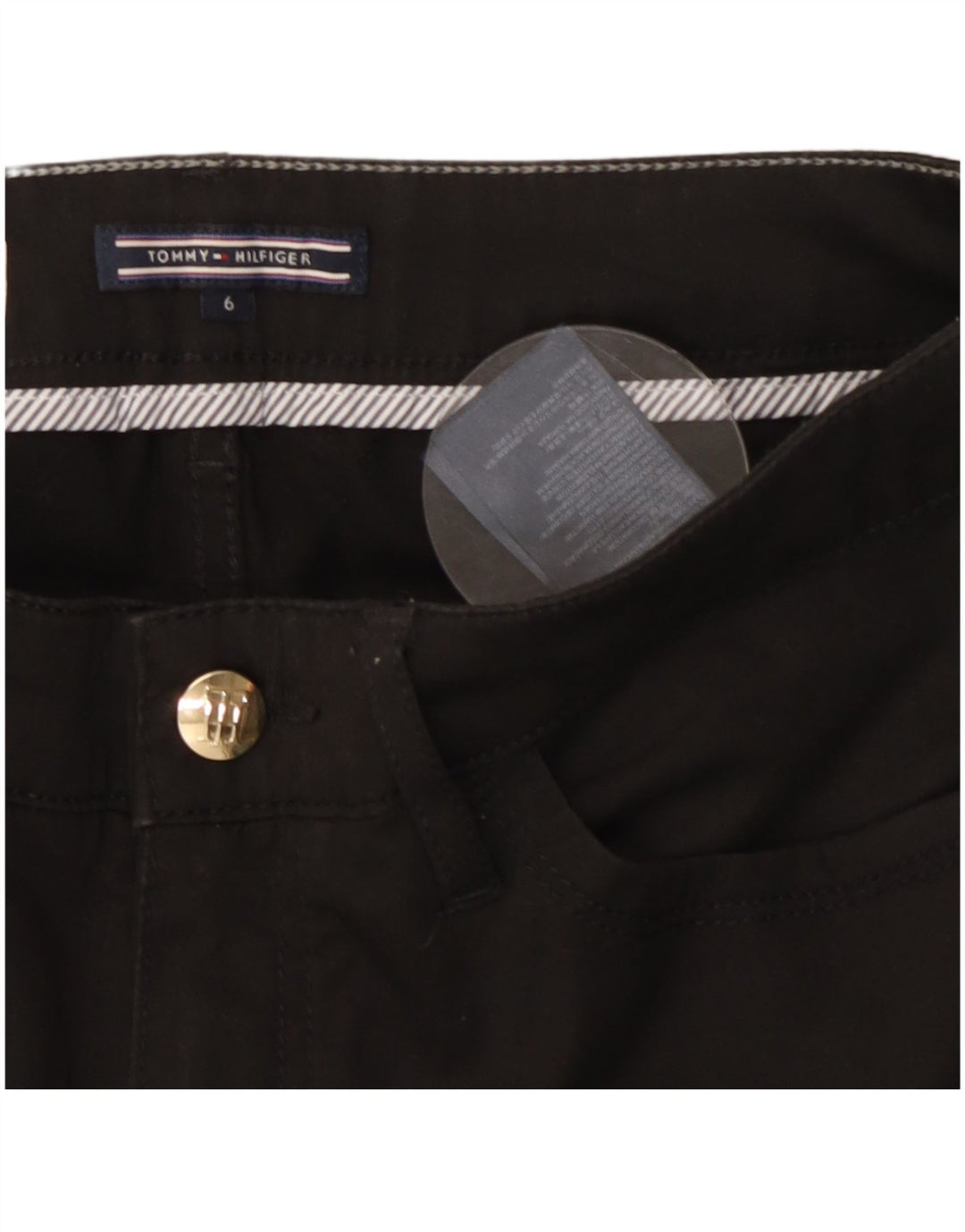 TOMMY HILFIGER Pantaloni casual da donna Milano RW US 6 medi W28 L27 neri