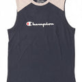 Canotta grafica da uomo Champion, grande, in cotone color block blu navy