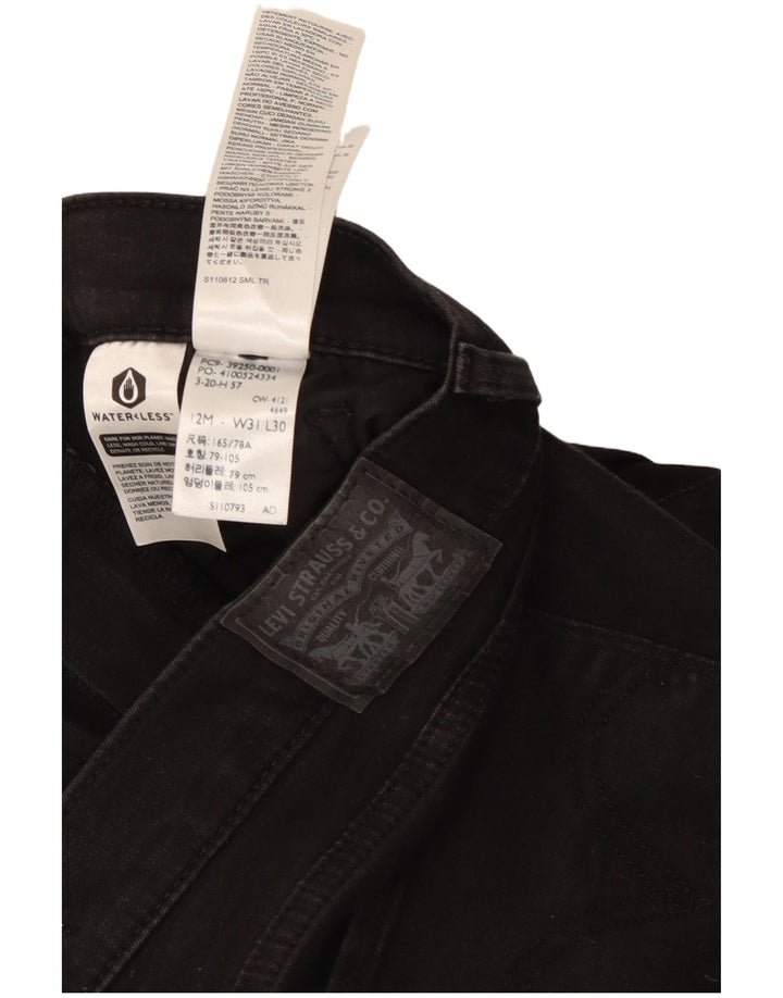 Jeans dritti classici da donna Levi's W31 L30 cotone nero