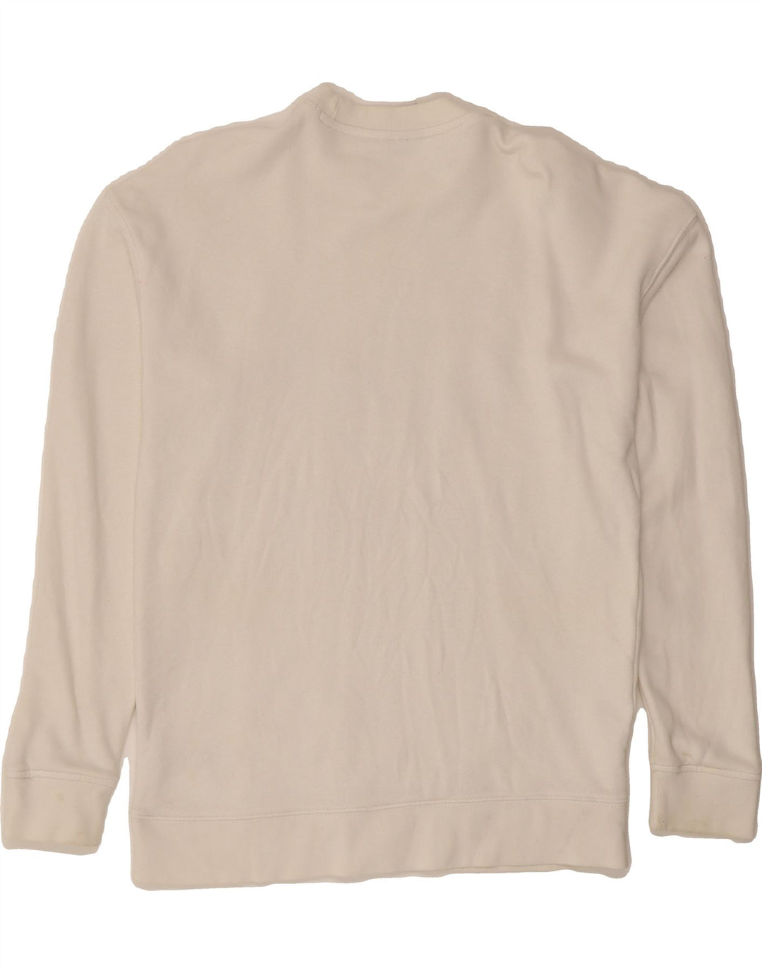 ADIDAS Womens Oversized Graphic Sweatshirt Jumper UK 8 Small  White Cotton Vintage Adidas and Second-Hand Adidas from Messina Hembry 