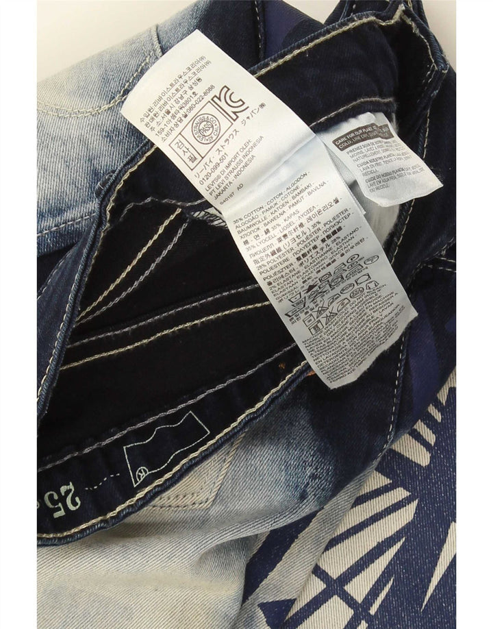 Jeans skinny da donna Levi's W25 L30 cotone geometrico blu