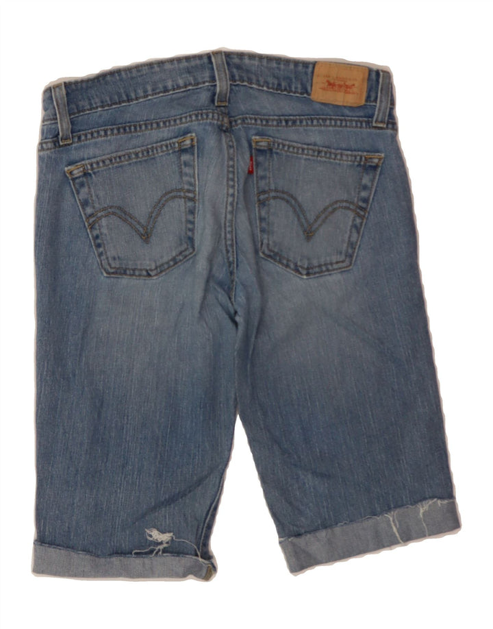 LEVI'S Womens 524 Denim Shorts US 5 Medium W30 Blue Cotton Vintage Levi's and Second-Hand Levi's from Messina Hembry 