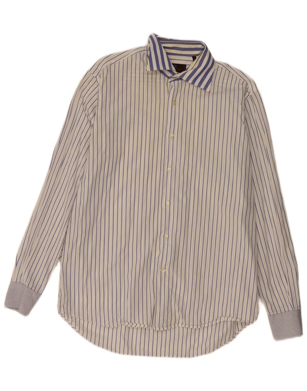 ETRO Mens Milano Shirt Size 41 Medium White Striped Cotton
