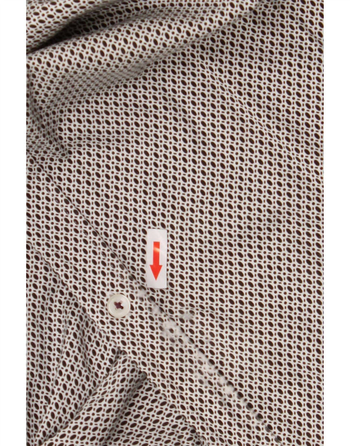 Camicia da uomo Ted Baker taglia 5 XL cotone geometrico nero
