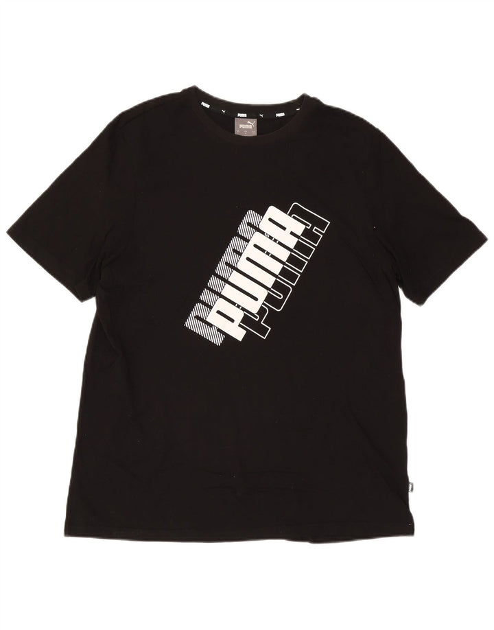 T-shirt grafica da uomo Puma Large nera