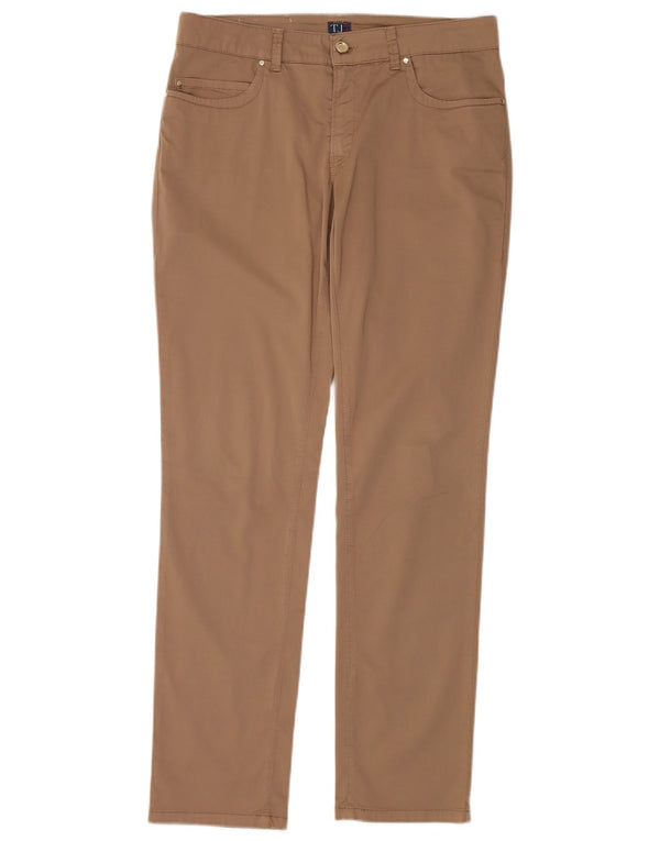Pantaloni Casual Slim Donna Trussardi IT 46 Large W32 L32 Cotone Marrone