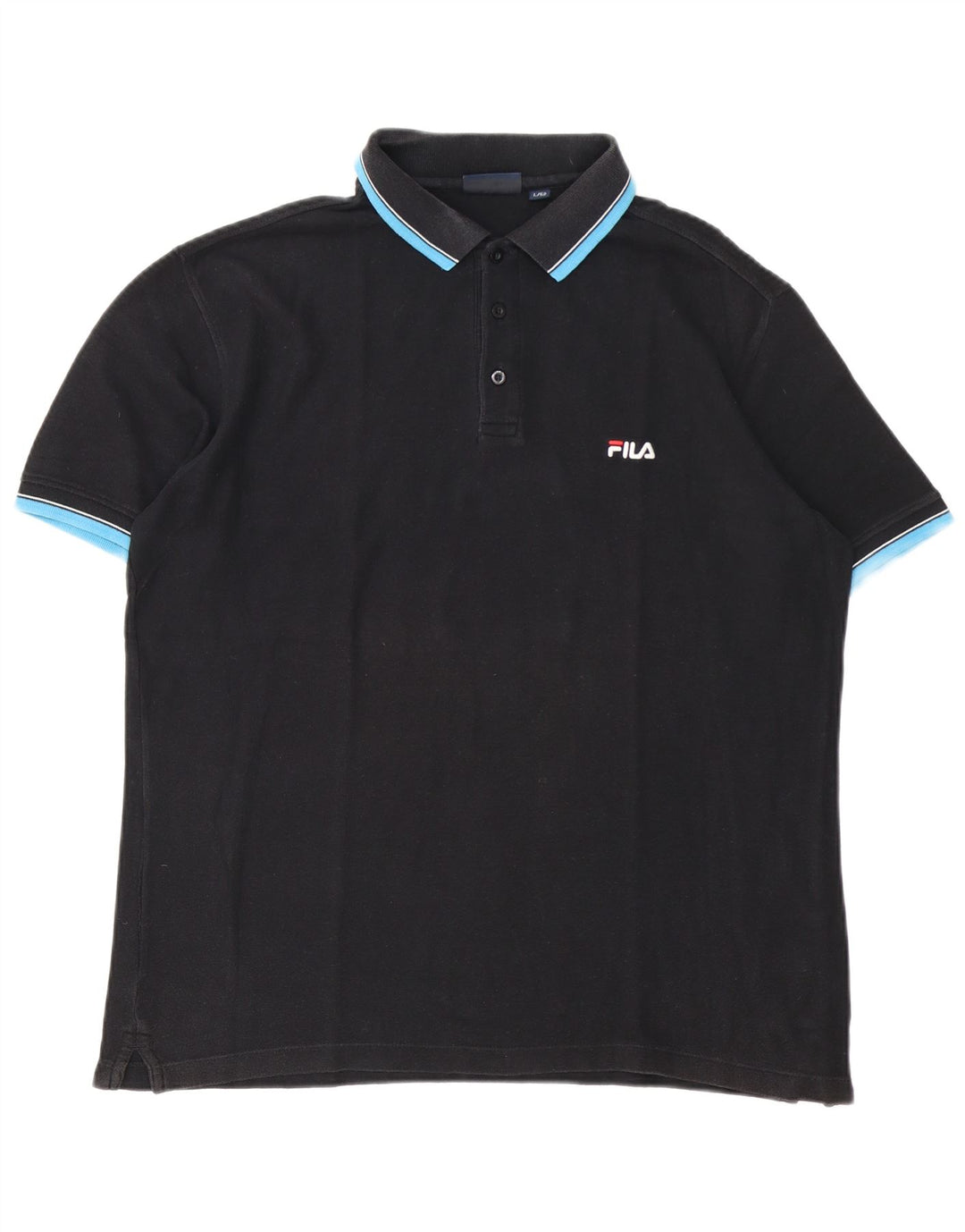 Polo da uomo Fila IT 52 Large in cotone nero