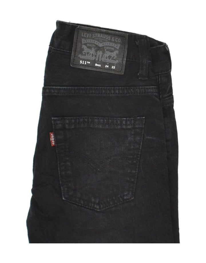 LEVI'S Girls 511 Straight Jeans 7-8 Years W24 L22  Black Cotton | Vintage Levi's | Thrift | Second-Hand Levi's | Used Clothing | Messina Hembry 