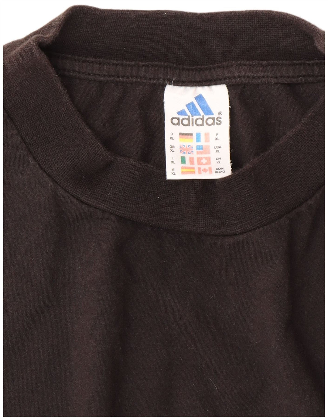 T-shirt da uomo Adidas Top XL in cotone nero