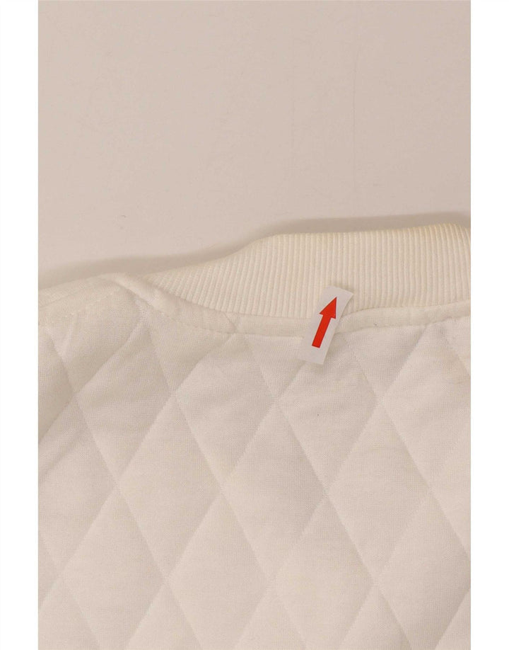 Giacca trapuntata da donna Marks & Spencer UK 14 grande poliestere bianco