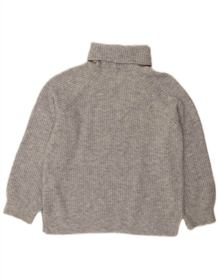 Maglione maglione a collo alto da donna Marks & Spencer UK 14 Acrilico grigio medio