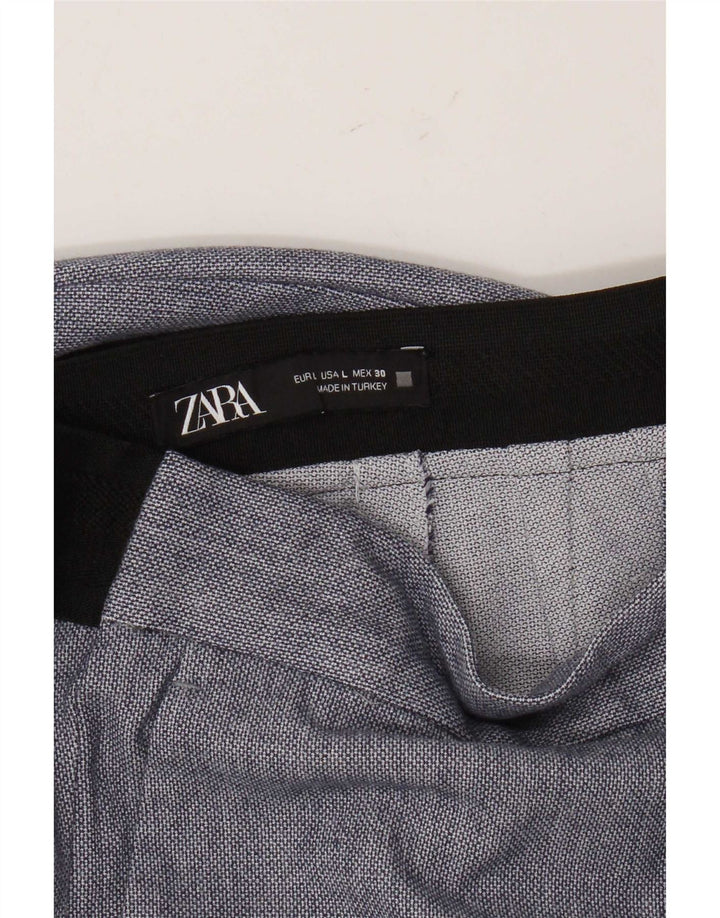Pantaloni chino regolari da donna Zara grandi W30 L27 blu