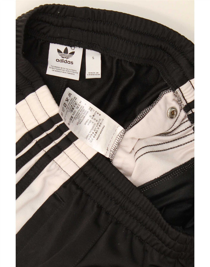Pantaloni da tuta con grafica Adidas da uomo piccoli in poliestere color block nero