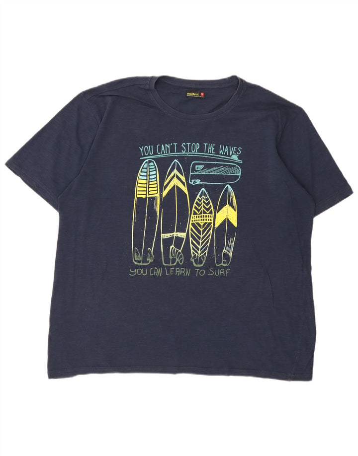 T-shirt grafica da uomo Mistral Top 2XL Blu navy