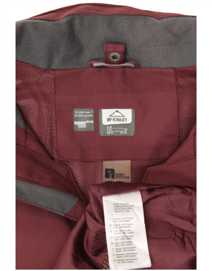 Giacca antipioggia da donna MC Kinley UK 22 3XL Poliestere bordeaux