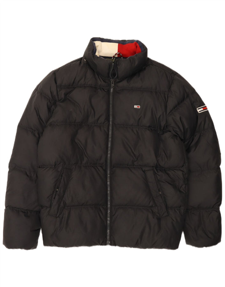 Giacca imbottita da uomo Tommy Hilfiger UK 40 grande poliestere nero