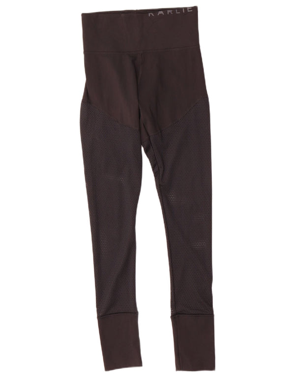 Leggings grafici da donna Adidas UK 8/10 piccoli neri
