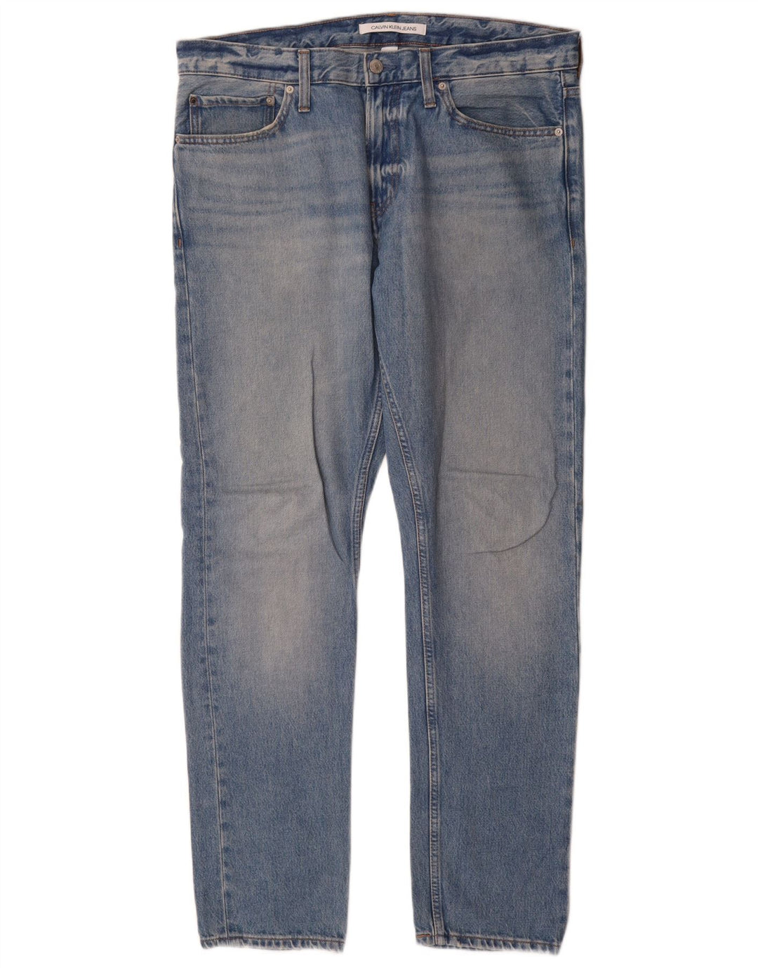 Jeans slim da uomo Calvin Klein W34 L32 cotone blu