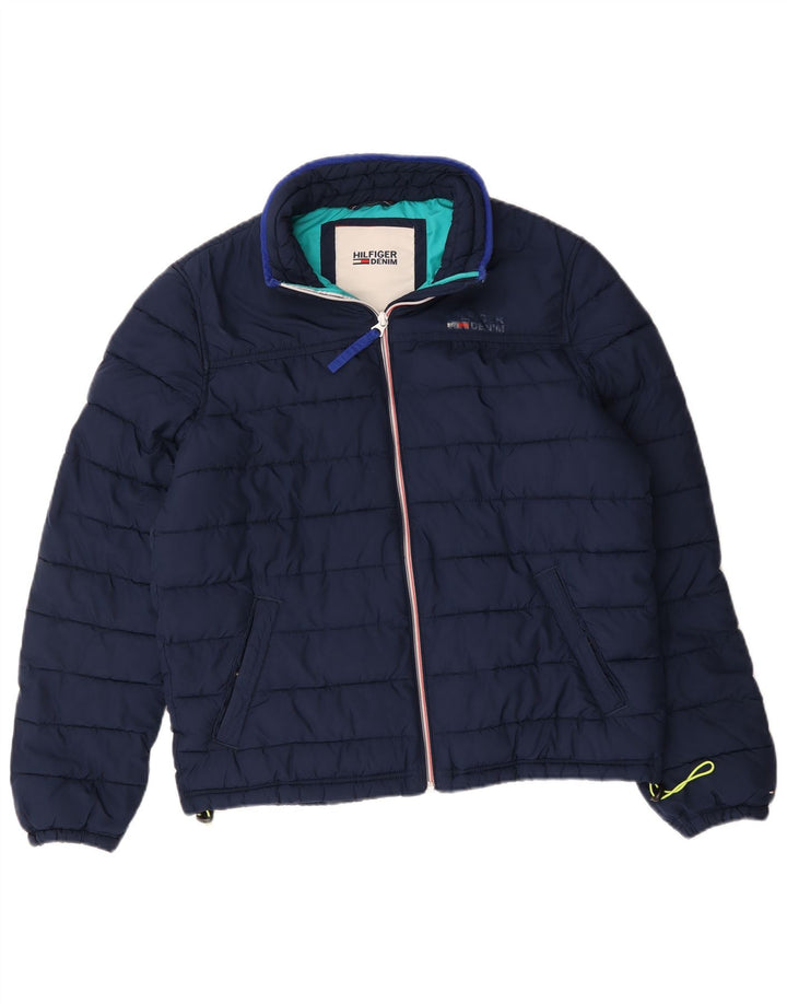 Giacca imbottita da uomo Tommy Hilfiger UK 40 poliestere medio blu navy