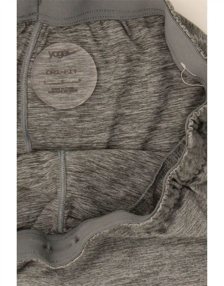 Pantaloncini sportivi NIKE Dri Fit da donna UK 14 Large in poliestere chiazzato grigio