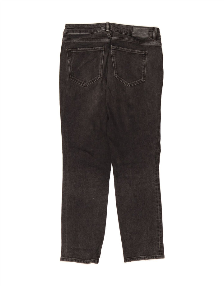 MASSIMO DUTTI Womens Mid Rise Cropped Jeans EU 38 Small W28 L27 Black Vintage Massimo Dutti and Second-Hand Massimo Dutti from Messina Hembry 