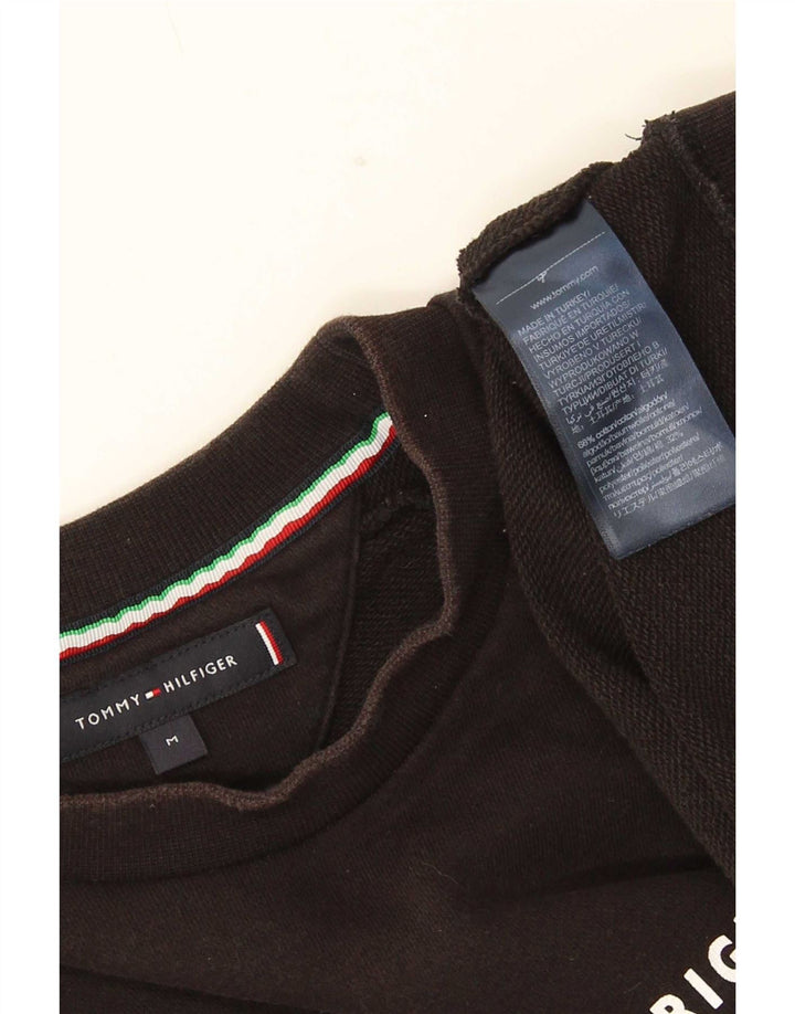 Felpa grafica da uomo Tommy Hilfiger Maglione cotone medio nero