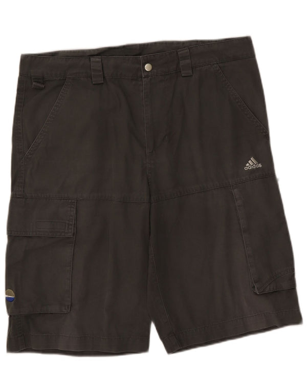 Pantaloncini cargo Adidas da uomo medi W34 in cotone grigio