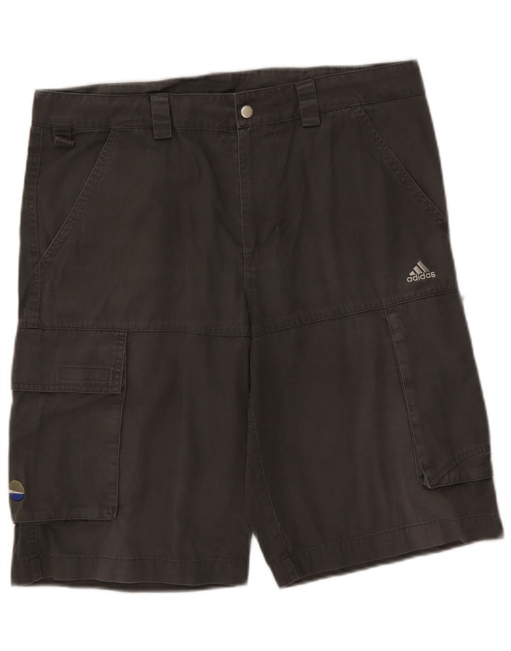 Pantaloncini cargo Adidas da uomo medi W34 in cotone grigio