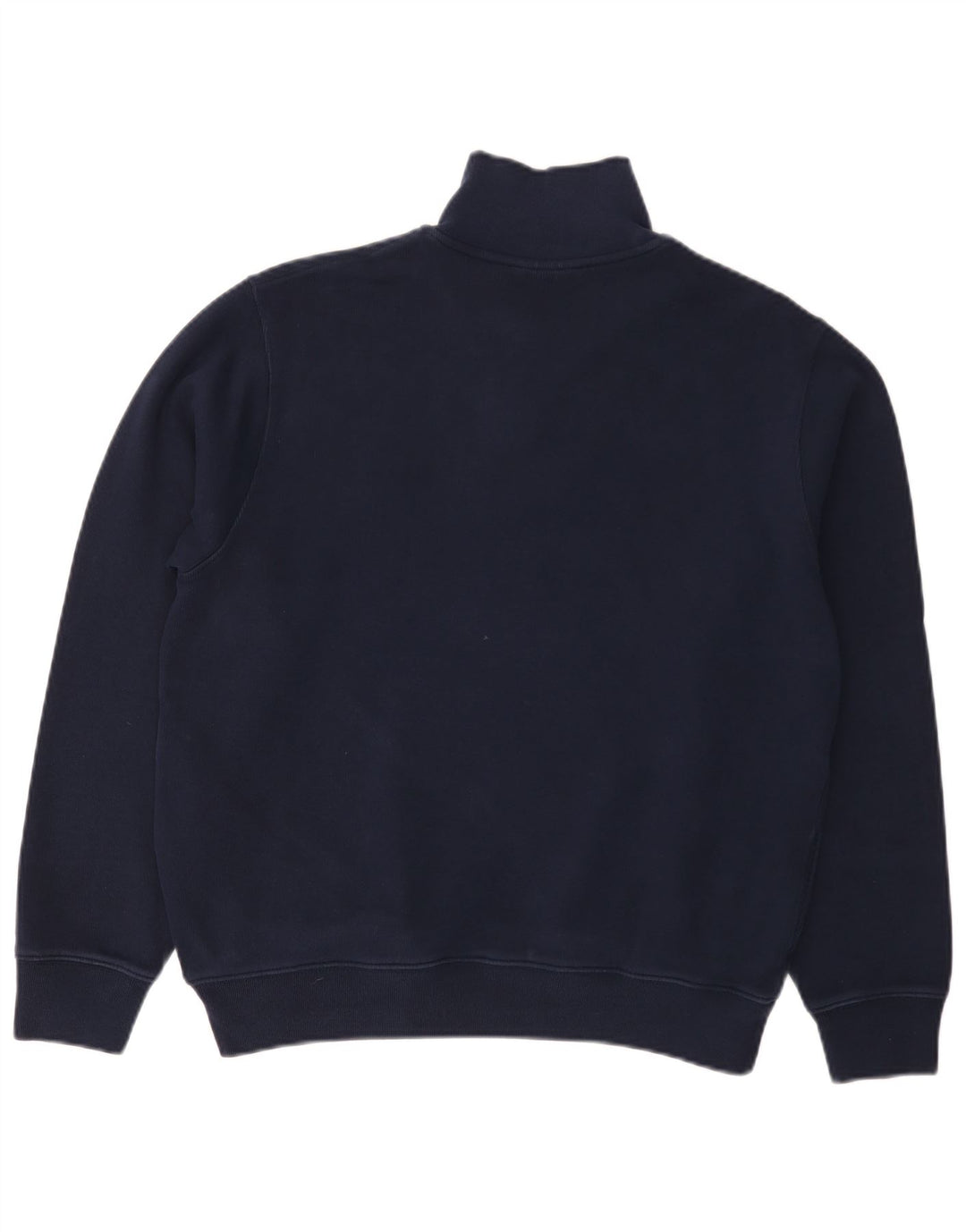 Maglione da uomo con zip e collo Lacoste taglia 5 grande in cotone blu navy