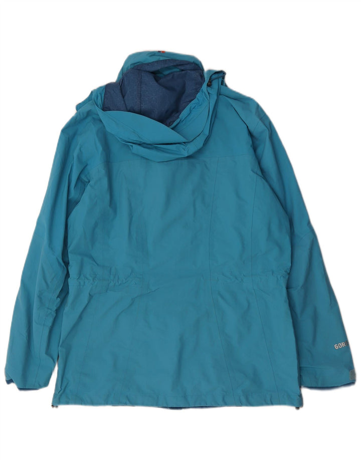 Giacca antipioggia oversize con cappuccio da donna Berghaus UK 10 piccola in nylon blu