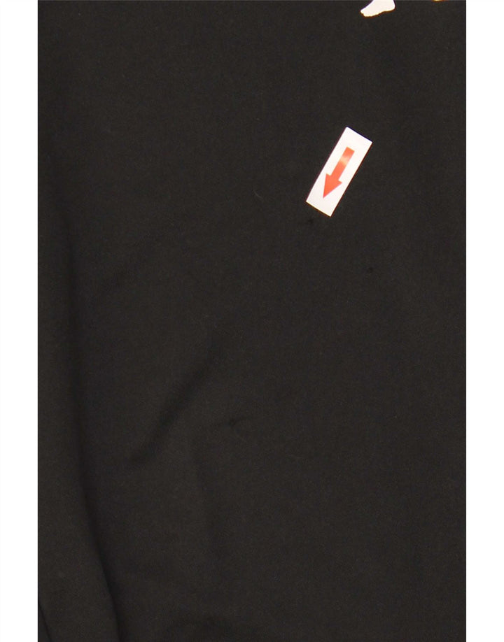 Pantaloni da tuta con grafica Kappa da uomo, poliestere nero medio