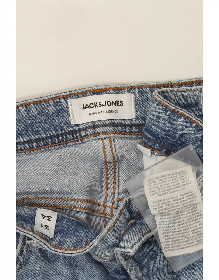 Jeans dritti da uomo Jack & Jones W31 L34 cotone blu