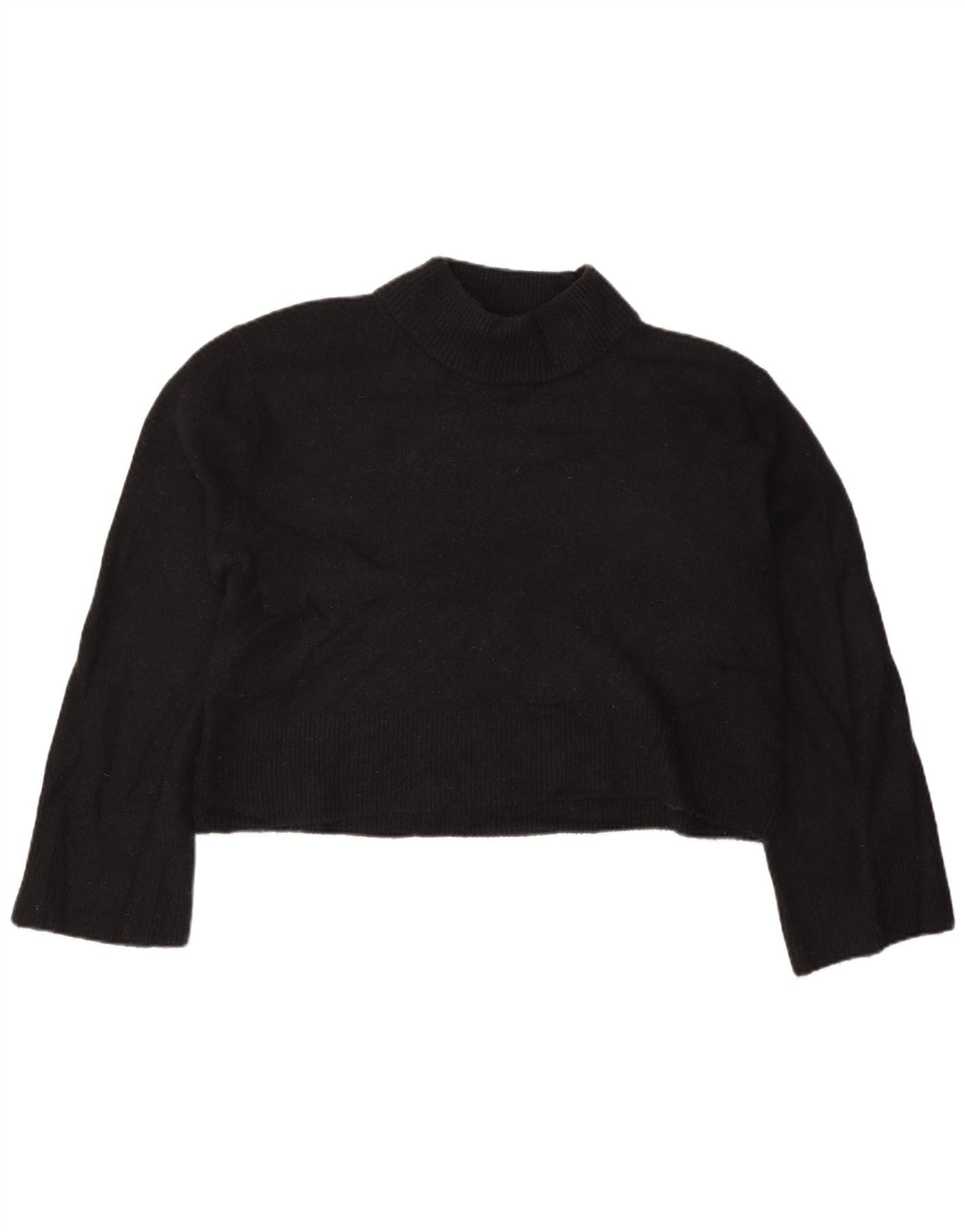 J. CREW Maglione da donna oversize corto con collo dolcevita UK 10 piccolo nero