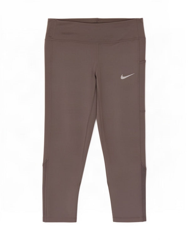 Leggings Nike Dri Fit Capri da donna UK 10 piccoli grigi