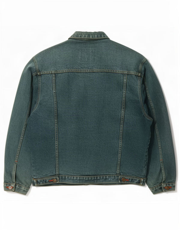 Giacca di jeans vintage da uomo UK 40 grande cotone verde