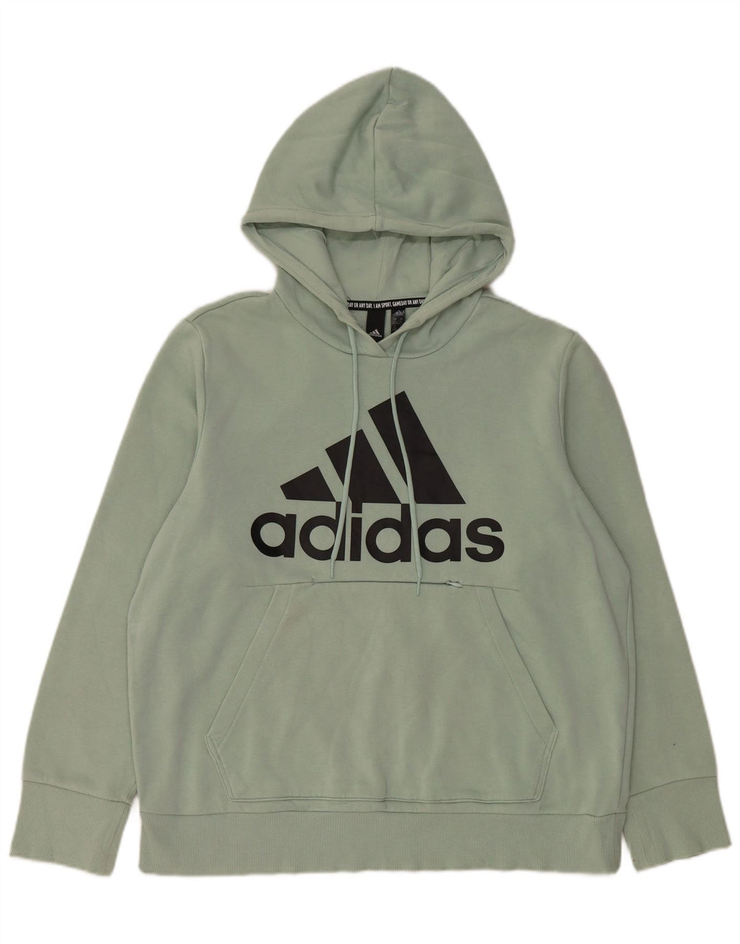 Felpa con cappuccio grafica da donna ADIDAS UK 20/22 XL Cotone verde