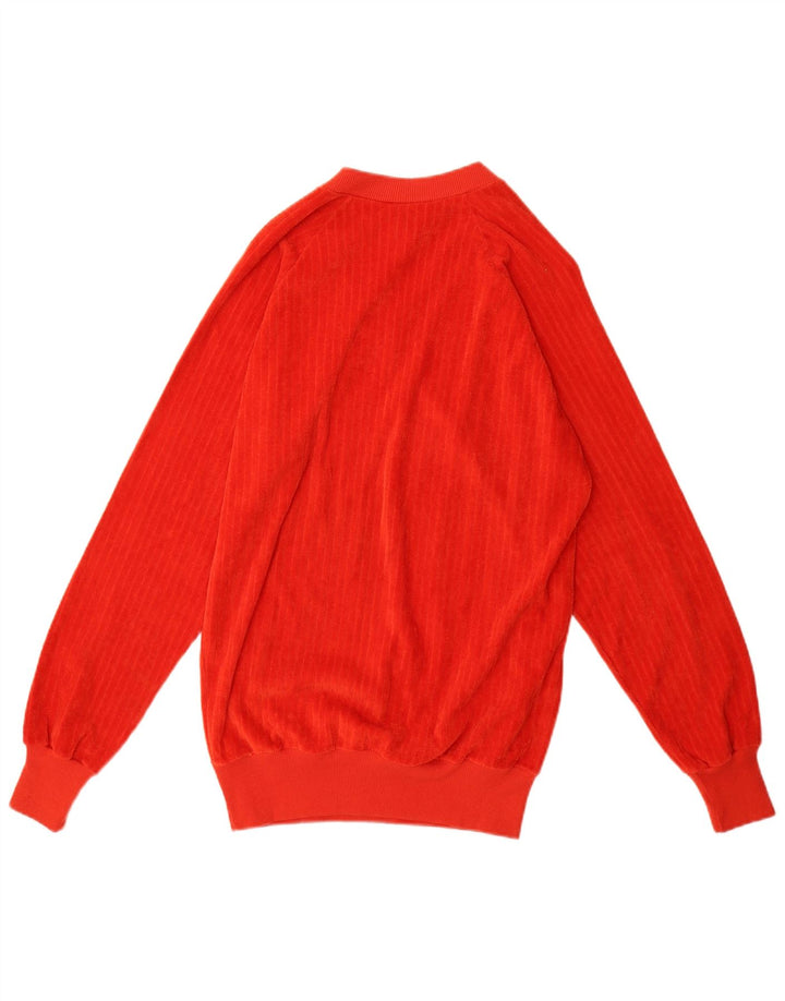 Maglione da uomo con scollo a V VINTAGE XL in cotone rosso