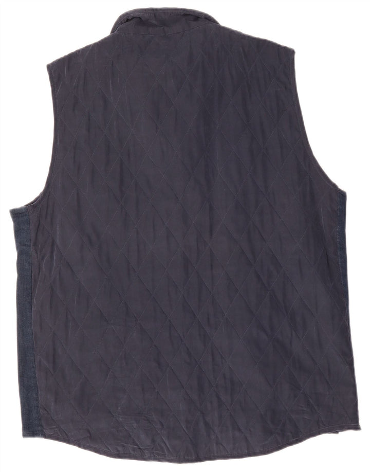 CONTE OF FLORENCE Gilet trapuntato da uomo UK 44 2XL Blu navy