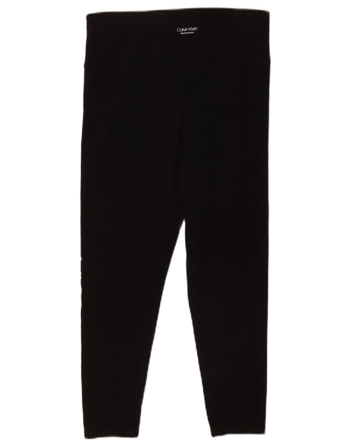 Leggings da donna Calvin Klein in cotone nero medio