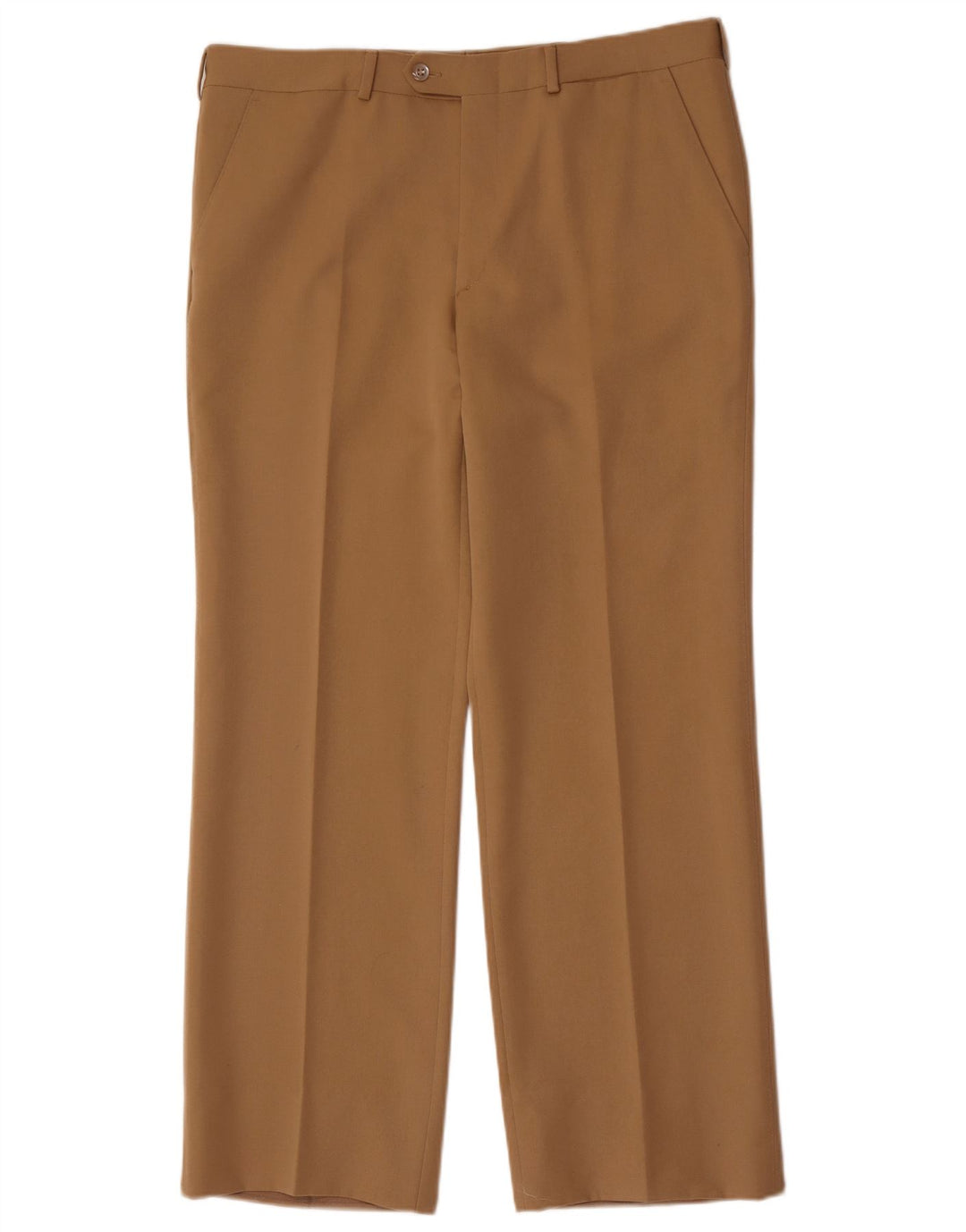 Pantaloni da abito dritti vintage da uomo W36 L30 Beige