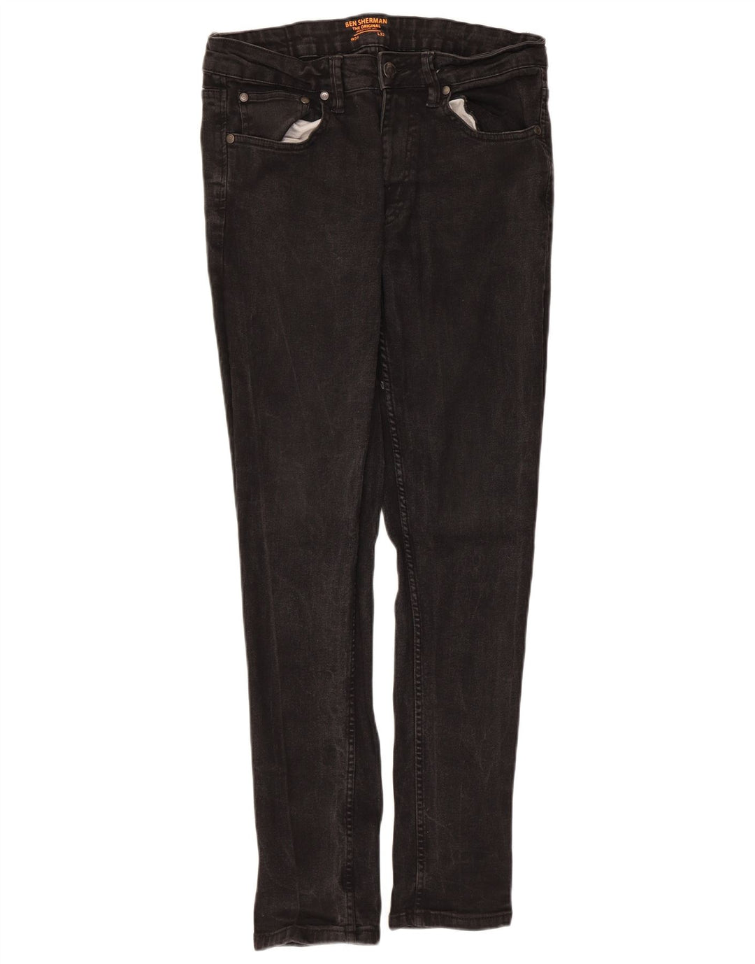 Jeans skinny da uomo Ben Sherman W32 L32 cotone grigio