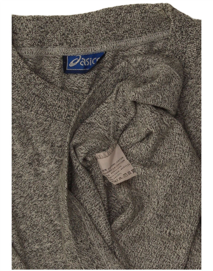 T-shirt grafica da uomo Asics Top grande in cotone chiazzato grigio